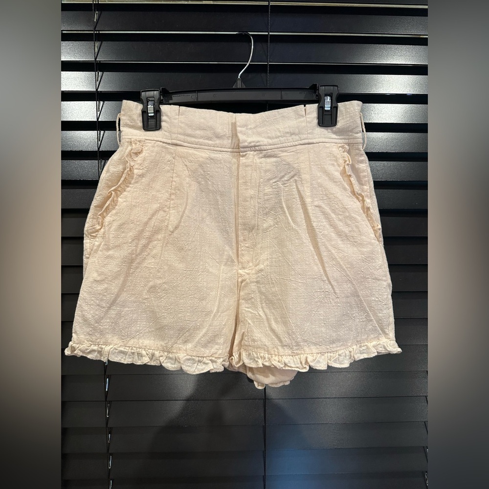 EUC VINTAGE CREAM high waist shorts side pockets